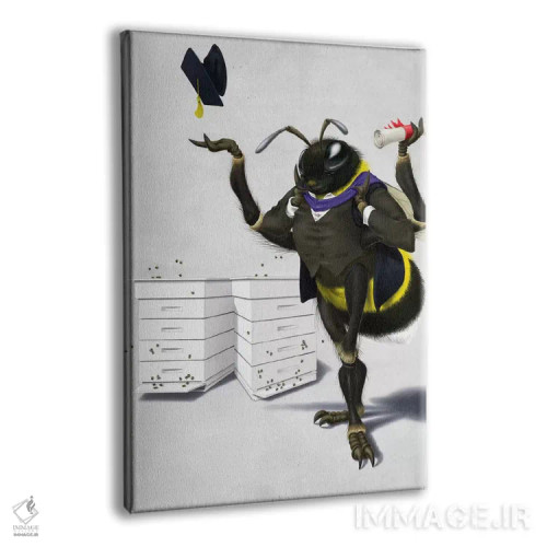 تابلو دکوراتیو زنبور بودن یا نبودن ۲ اثر راب اسنو - نمای پرسپکتیو محصول