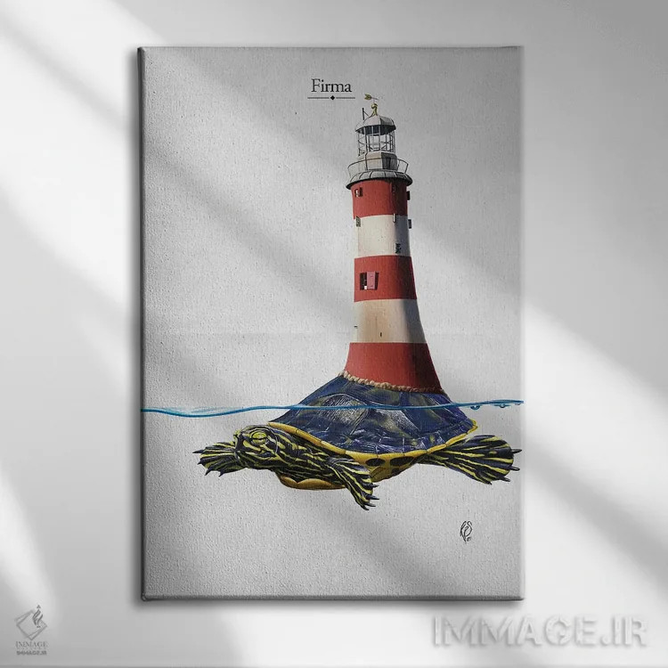 تابلو دکوراتیو امضا اثر راب اسنو - نمای روبهرو روی دیوار