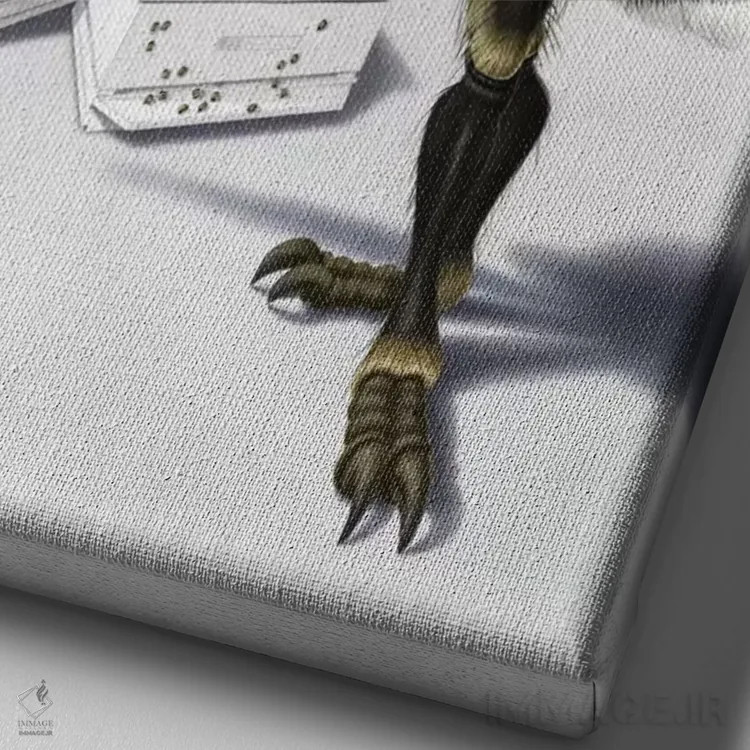 تابلو دکوراتیو زنبور بودن یا نبودن ۲ اثر راب اسنو - نمای نزدیک بافت بوم