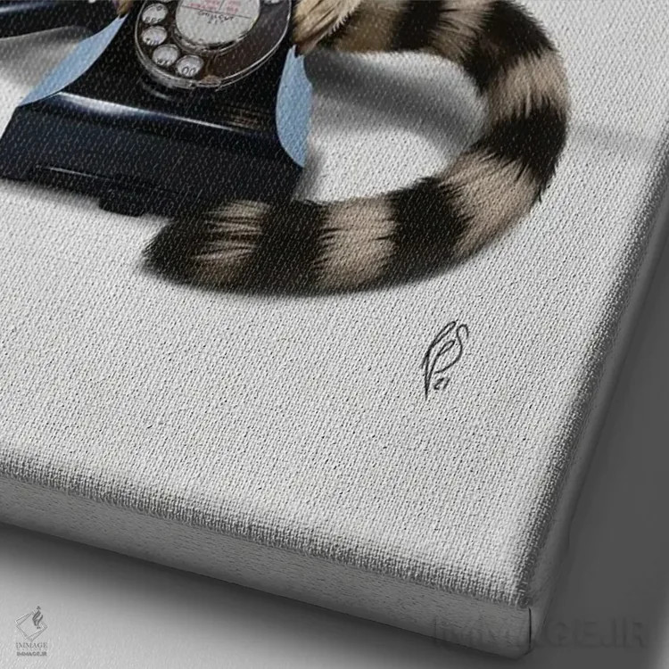 تابلو دکوراتیو حلقه اثر راب اسنو - نمای نزدیک بافت بوم