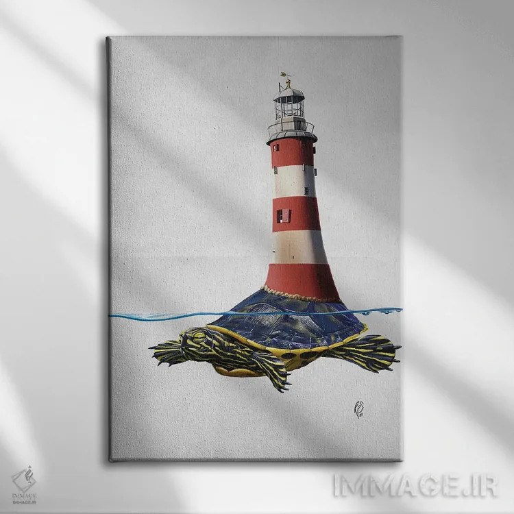 تابلو دکوراتیو امضا اثر راب اسنو - نمای روبهرو روی دیوار