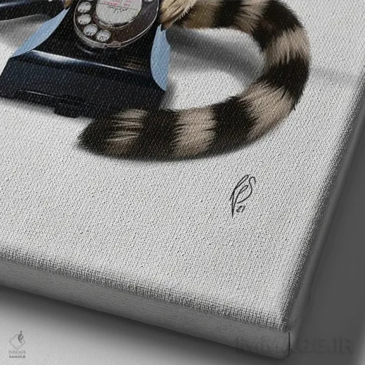 تابلو دکوراتیو حلقه اثر راب اسنو - نمای نزدیک بافت بوم