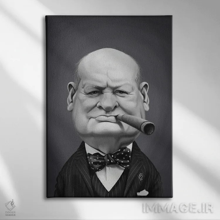تابلو دکوراتیو وینستون چرچیل اثر راب اسنو - نمای روبهرو روی دیوار