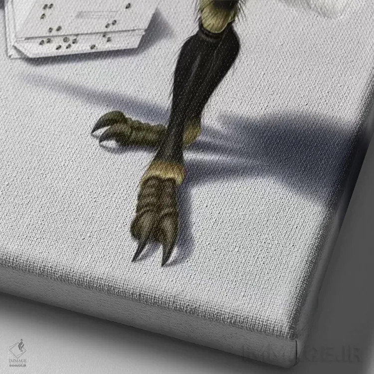 تابلو دکوراتیو زنبور بودن یا نبودن اثر راب اسنو - نمای نزدیک بافت بوم