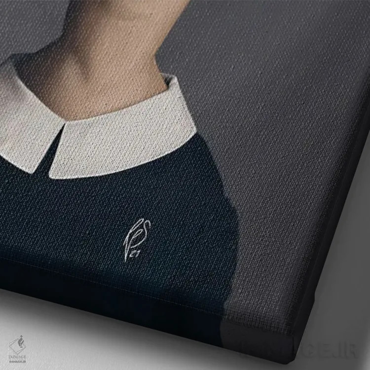 تابلو دکوراتیو آنیا تیلور جوی اثر راب اسنو - نمای نزدیک بافت بوم