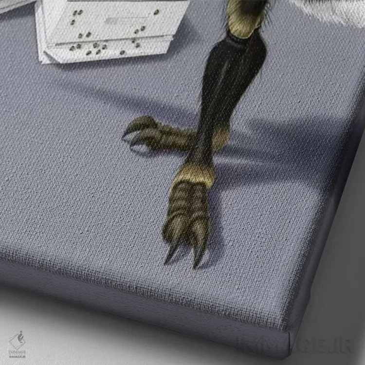 تابلو دکوراتیو زنبور بودن یا نبودن ۳ اثر راب اسنو - نمای نزدیک بافت بوم