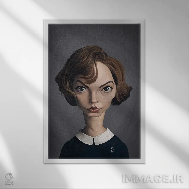 تابلو دکوراتیو آنیا تیلور جوی اثر راب اسنو - نمای قابدار سفید