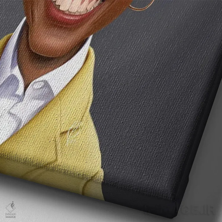 تابلو دکوراتیو آماندا گورمن اثر راب اسنو - نمای نزدیک بافت بوم