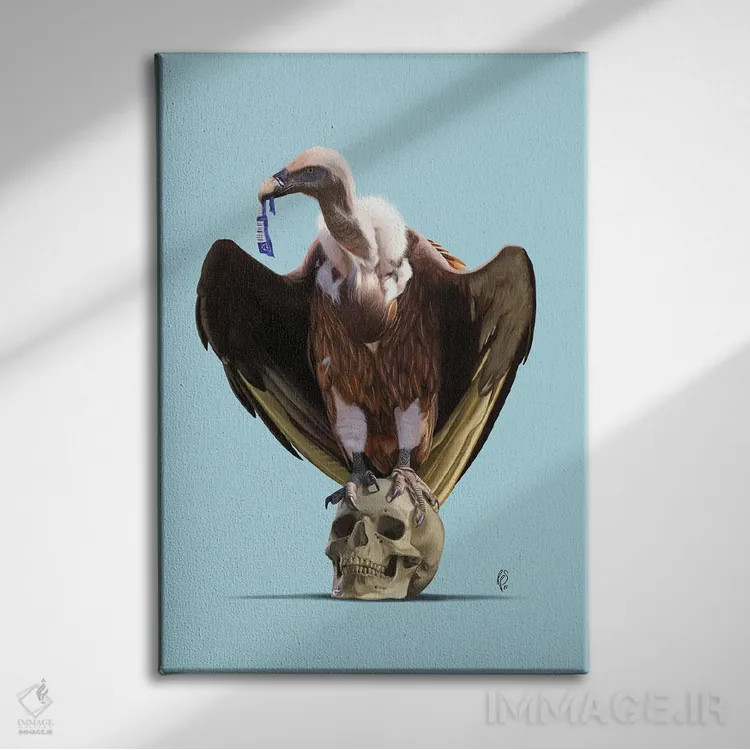 تابلو دکوراتیو انقراض اثر راب اسنو - نمای روبهرو روی دیوار