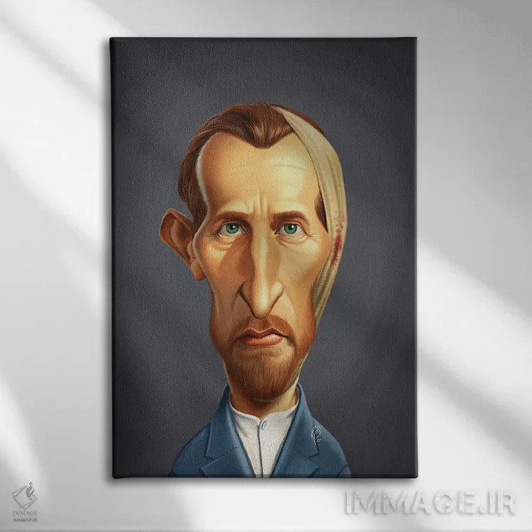 تابلو دکوراتیو ونسان ون گوگ بی گوش اثر راب اسنو - نمای روبهرو روی دیوار