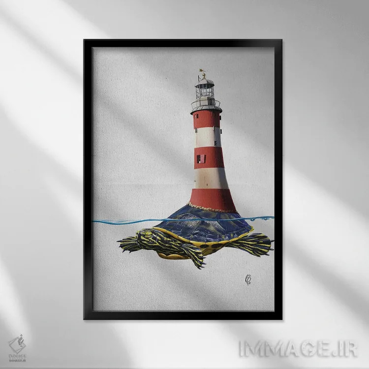 تابلو دکوراتیو امضا اثر راب اسنو - نمای قابدار مشکی