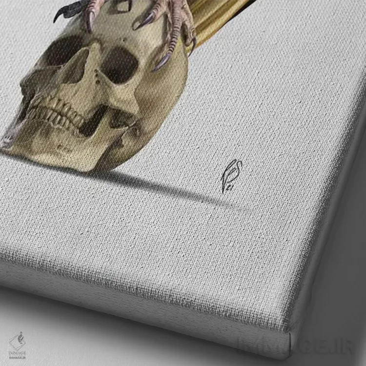 تابلو دکوراتیو انقراض اثر راب اسنو - نمای نزدیک بافت بوم