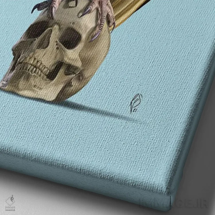 تابلو دکوراتیو انقراض اثر راب اسنو - نمای نزدیک بافت بوم