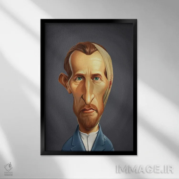 تابلو دکوراتیو ونسان ون گوگ بی گوش اثر راب اسنو - نمای قابدار مشکی