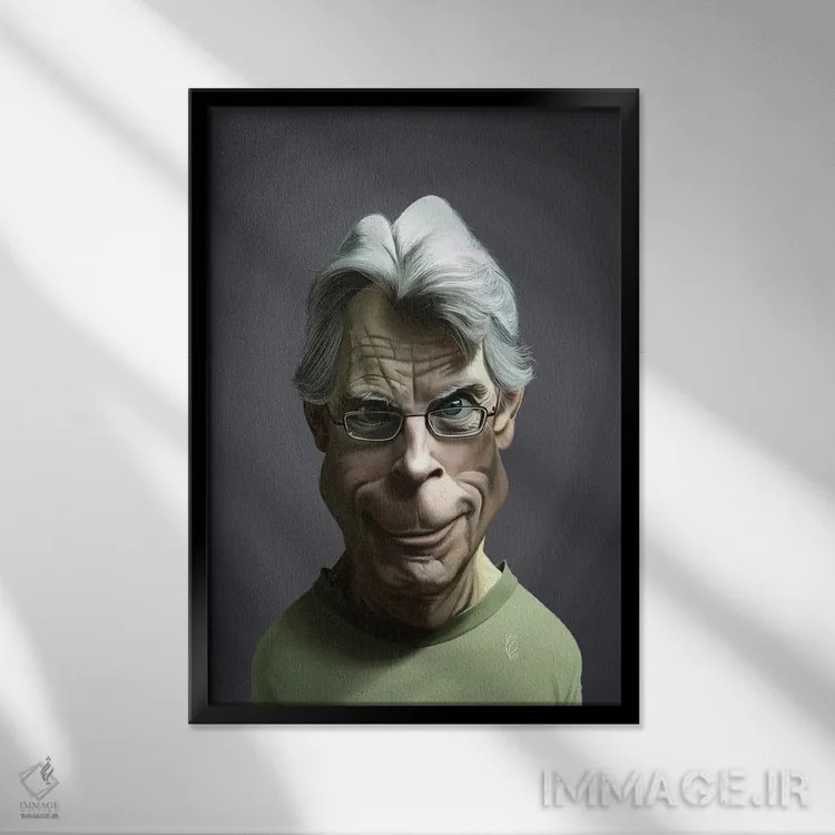 تابلو دکوراتیو استیون کینگ اثر راب اسنو - نمای قابدار مشکی