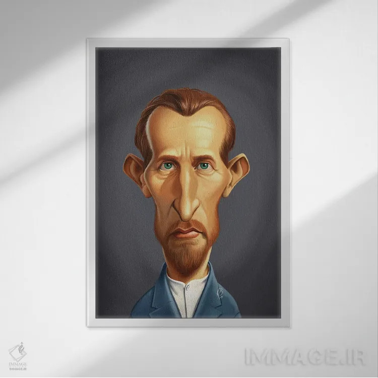 تابلو دکوراتیو ونسان ون گوگ اثر راب اسنو - نمای قابدار سفید