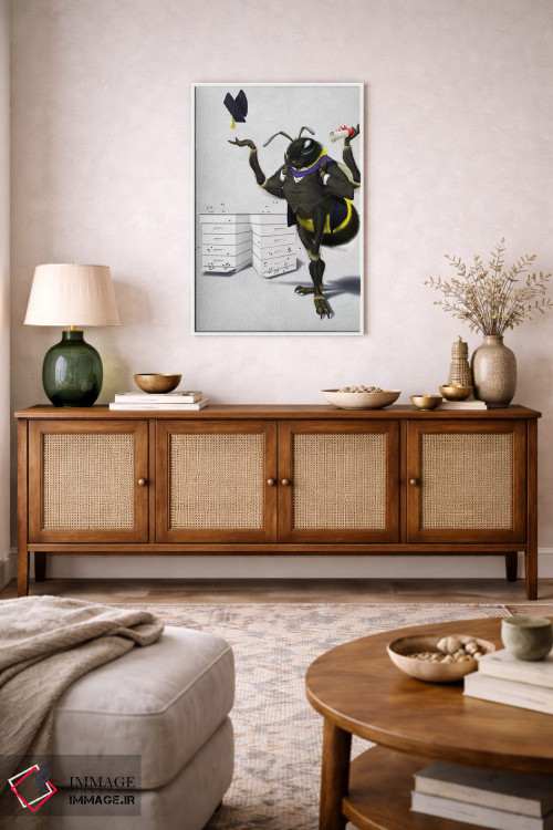 تابلو دکوراتیو زنبور بودن یا نبودن ۲ اثر راب اسنو - D1W