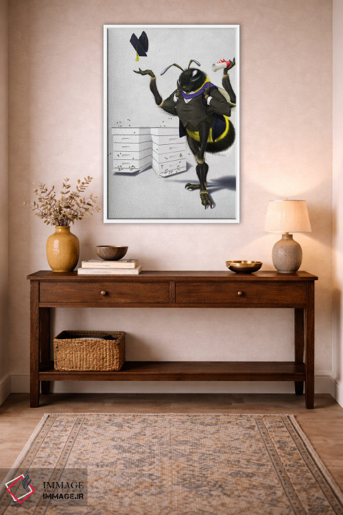 تابلو دکوراتیو زنبور بودن یا نبودن ۲ اثر راب اسنو - D2W