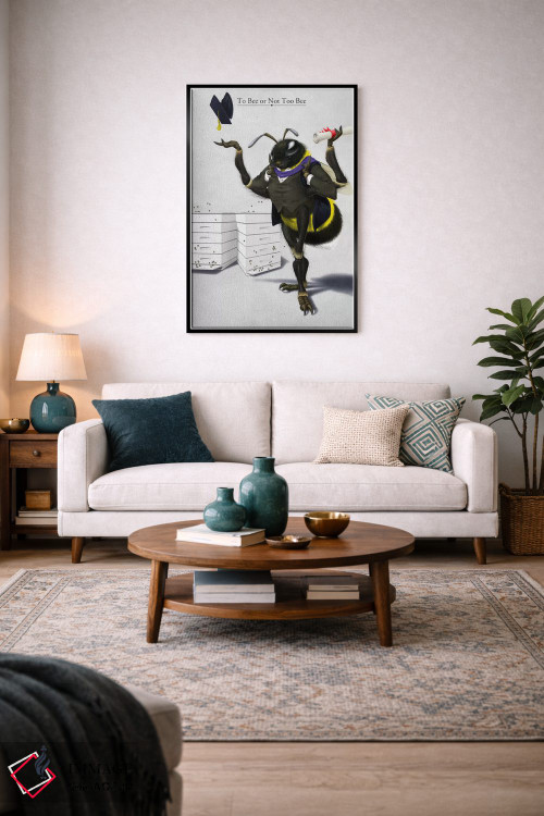 تابلو دکوراتیو زنبور بودن یا نبودن اثر راب اسنو - D4B