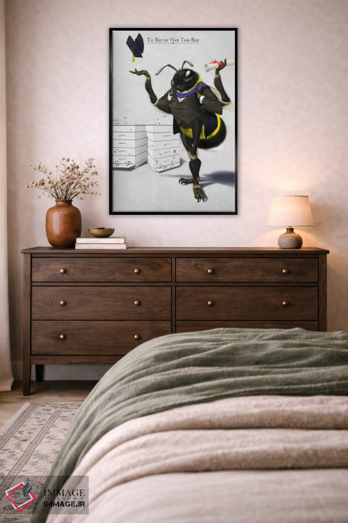 تابلو دکوراتیو زنبور بودن یا نبودن اثر راب اسنو - D5B
