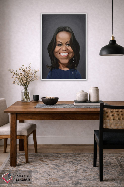 تابلو دکوراتیو میشل اوباما اثر راب اسنو - D1W