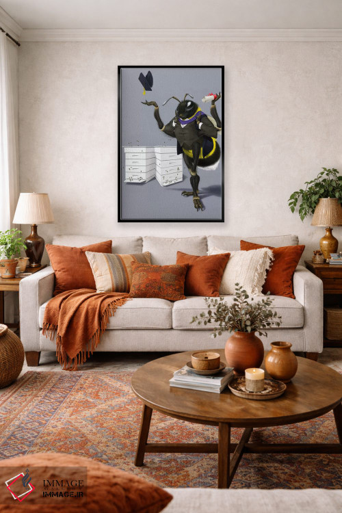 تابلو دکوراتیو زنبور بودن یا نبودن ۳ اثر راب اسنو - D3B