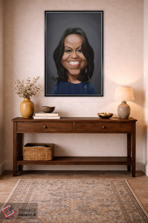 تابلو دکوراتیو میشل اوباما اثر راب اسنو - D3B