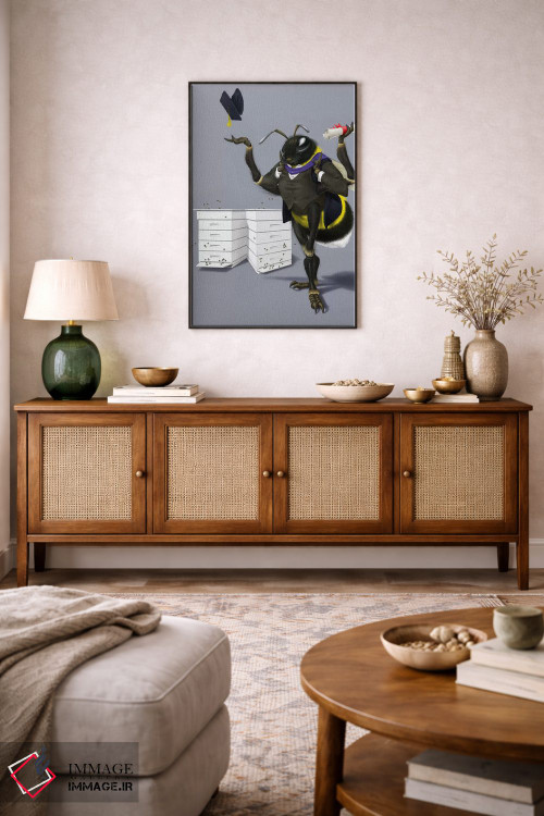 تابلو دکوراتیو زنبور بودن یا نبودن ۳ اثر راب اسنو - D4B