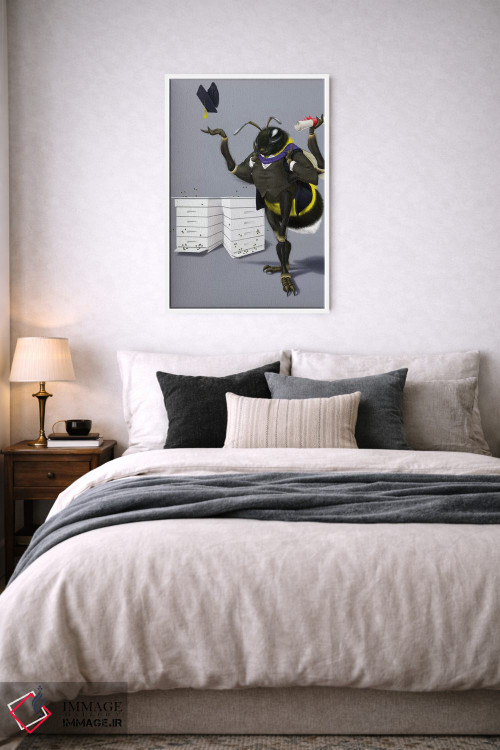 تابلو دکوراتیو زنبور بودن یا نبودن ۳ اثر راب اسنو - D5W