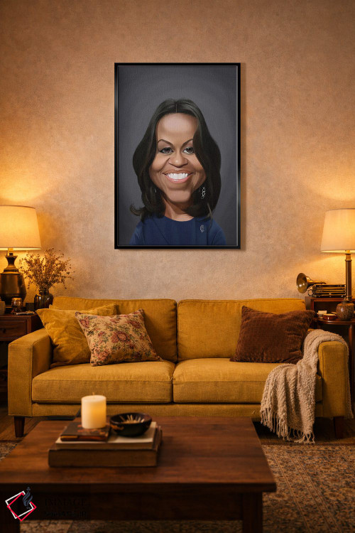 تابلو دکوراتیو میشل اوباما اثر راب اسنو - D5B
