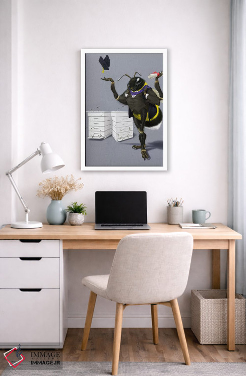 تابلو دکوراتیو زنبور بودن یا نبودن ۳ اثر راب اسنو - D6W