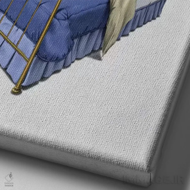 تابلو دکوراتیو زمان استراحت ۲ اثر راب اسنو - نمای نزدیک بافت بوم