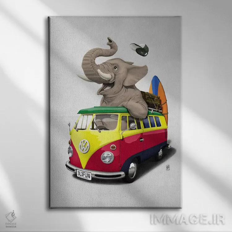 تابلو دکوراتیو جمع کردن وسایل در صندوق ۲ اثر راب اسنو - نمای روبهرو روی دیوار