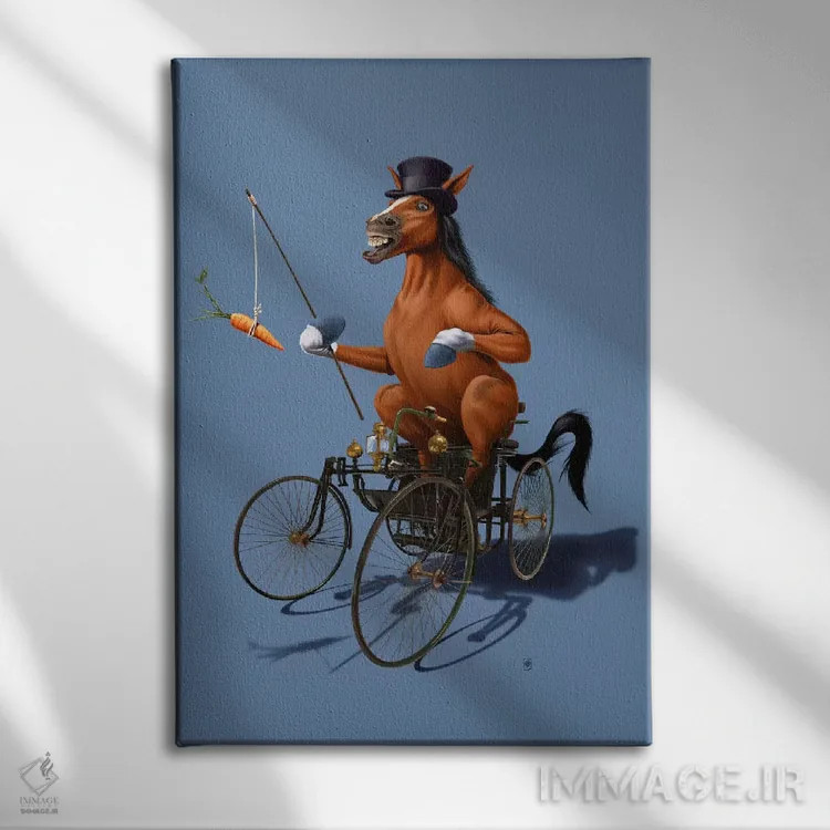 تابلو دکوراتیو قدرت اسب ۳ اثر راب اسنو - نمای روبهرو روی دیوار