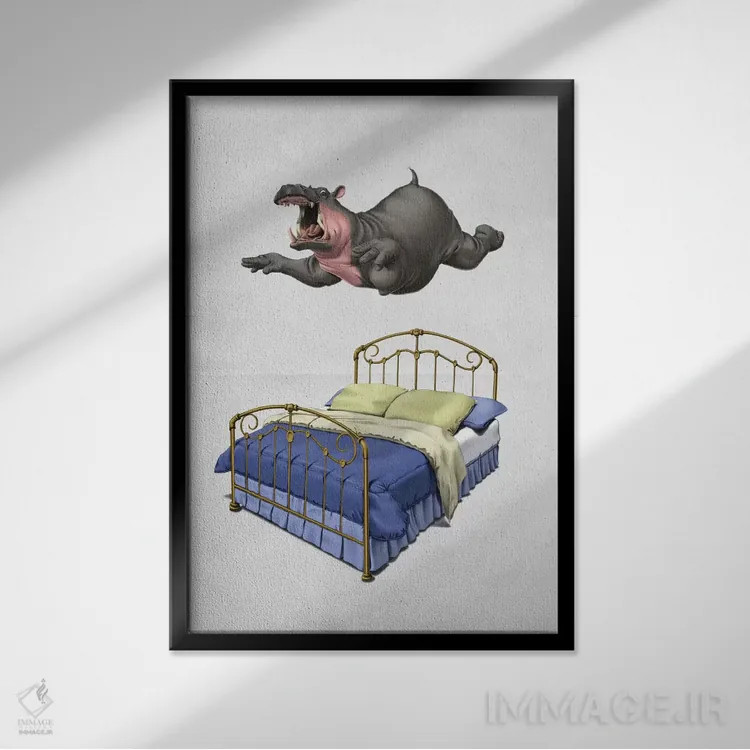 تابلو دکوراتیو زمان استراحت ۲ اثر راب اسنو - نمای قابدار مشکی