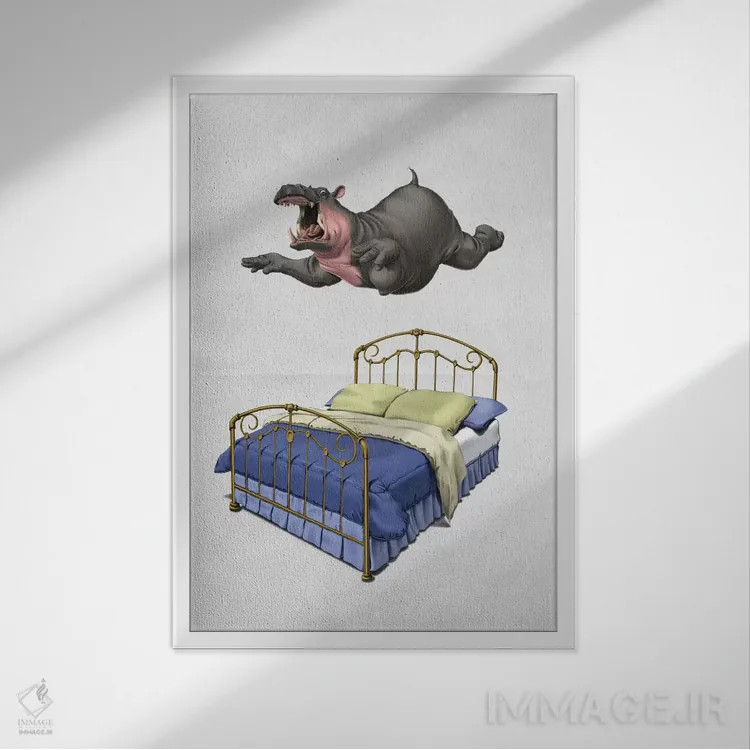 تابلو دکوراتیو زمان استراحت ۲ اثر راب اسنو - نمای قابدار سفید