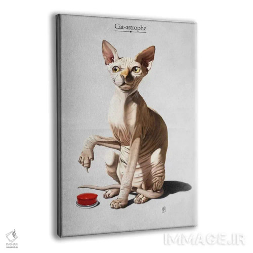 تابلو دکوراتیو فاجعه گربه ای اثر راب اسنو - نمای پرسپکتیو محصول