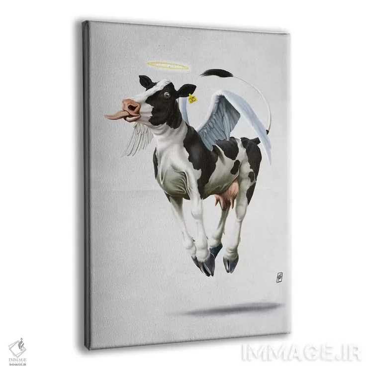 تابلو دکوراتیو گاو مقدس ۲ اثر راب اسنو - نمای پرسپکتیو محصول