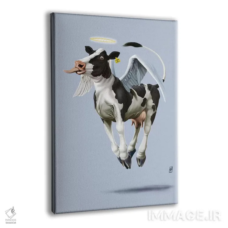 تابلو دکوراتیو گاو مقدس ۳ اثر راب اسنو - نمای پرسپکتیو محصول