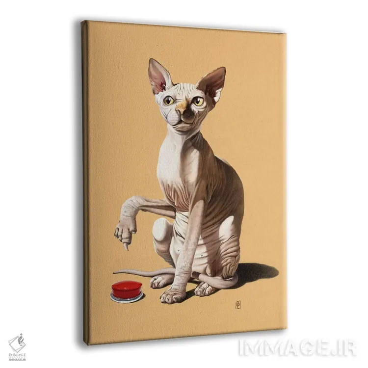 تابلو دکوراتیو فاجعه گربه ای ۳ اثر راب اسنو - نمای پرسپکتیو محصول