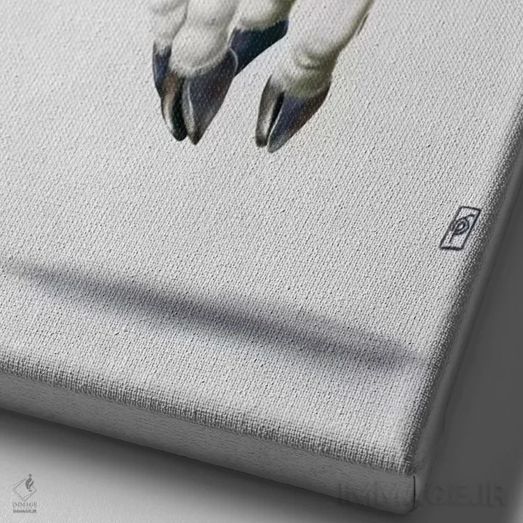 تابلو دکوراتیو گاو مقدس ۲ اثر راب اسنو - نمای نزدیک بافت بوم