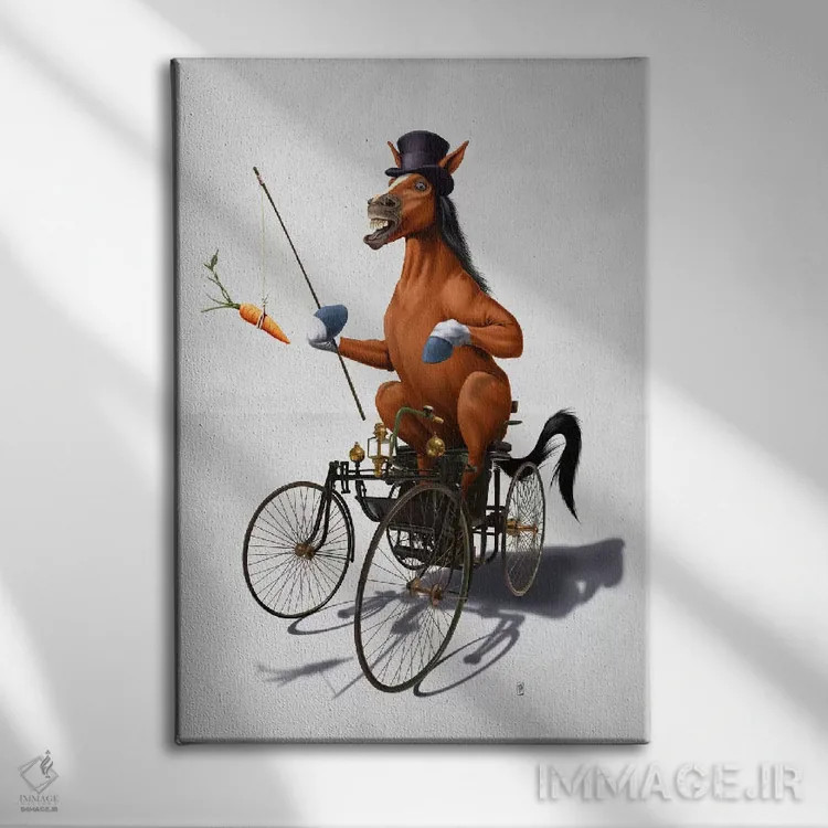 تابلو دکوراتیو قدرت اسب ۲ اثر راب اسنو - نمای روبهرو روی دیوار