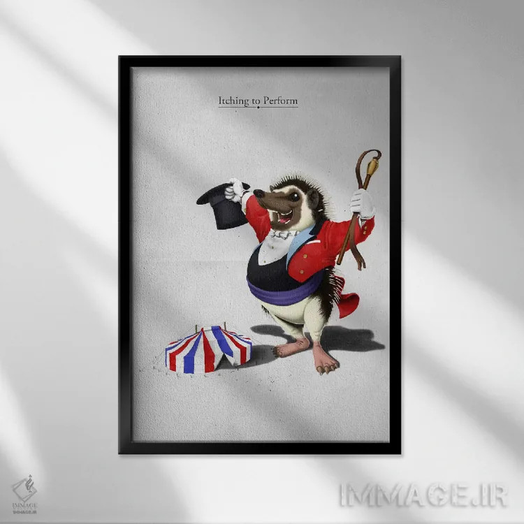 تابلو دکوراتیو بی قرار اجرا شدن اثر راب اسنو - نمای قابدار مشکی