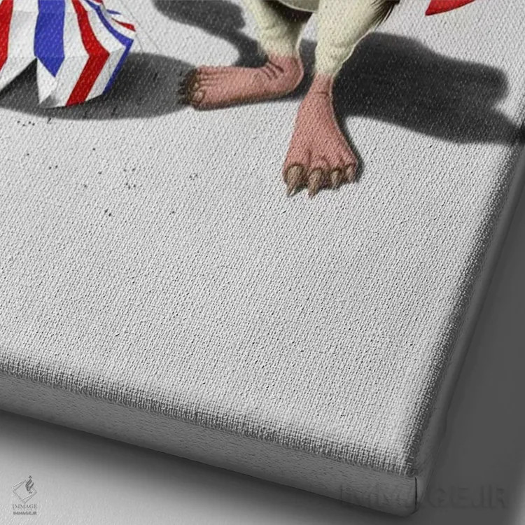 تابلو دکوراتیو بی قرار اجرا شدن اثر راب اسنو - نمای نزدیک بافت بوم