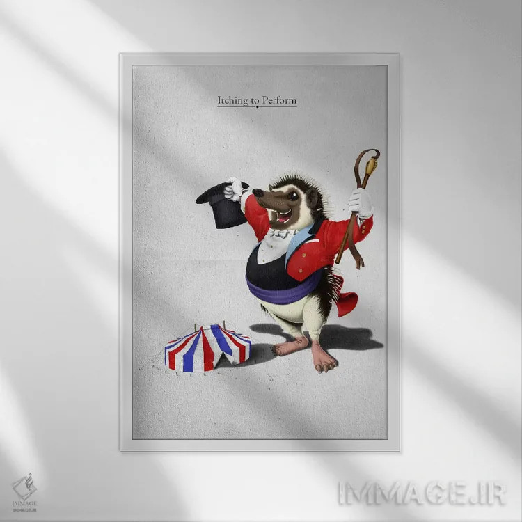 تابلو دکوراتیو بی قرار اجرا شدن اثر راب اسنو - نمای قابدار سفید