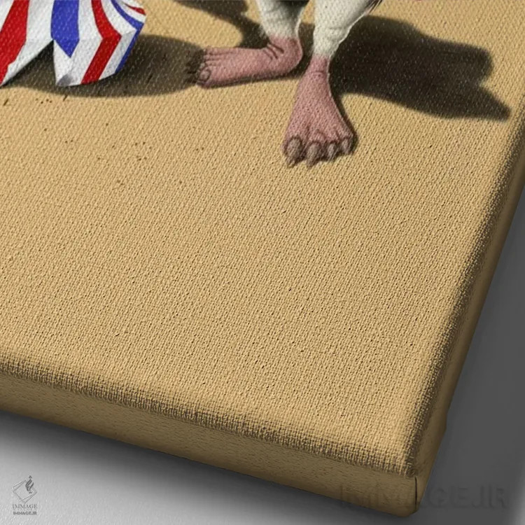 تابلو دکوراتیو بی قرار اجرا شدن ۳ اثر راب اسنو - نمای نزدیک بافت بوم