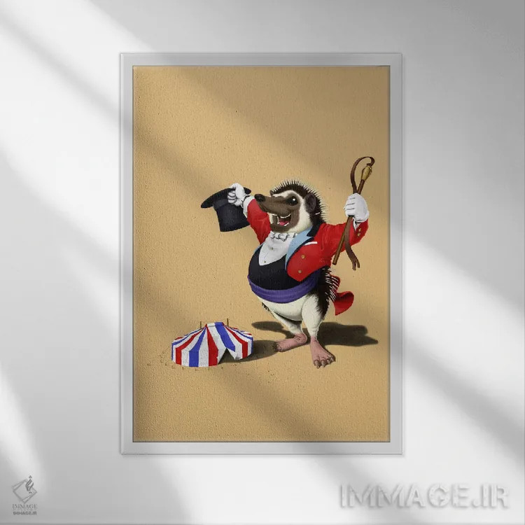 تابلو دکوراتیو بی قرار اجرا شدن ۳ اثر راب اسنو - نمای قابدار سفید