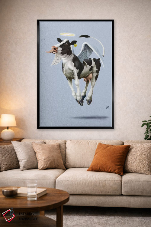 تابلو دکوراتیو گاو مقدس ۳ اثر راب اسنو - D1B