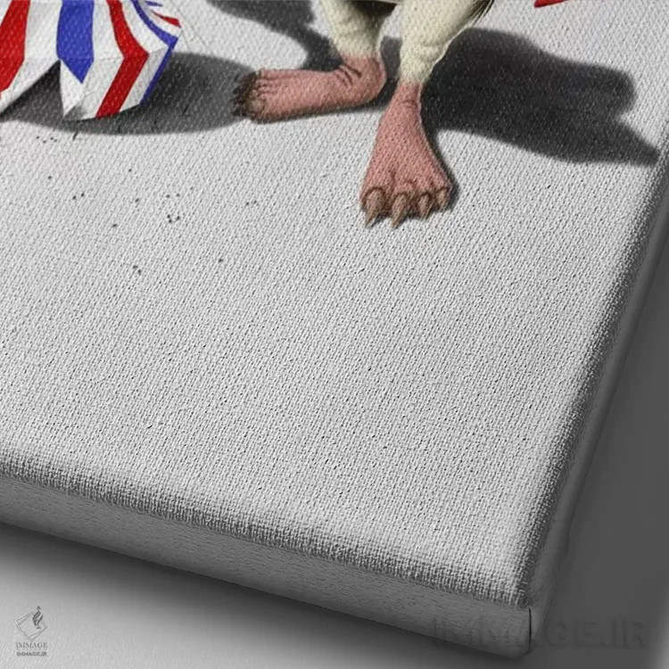 تابلو دکوراتیو بی قرار اجرا شدن ۲ اثر راب اسنو - نمای نزدیک بافت بوم