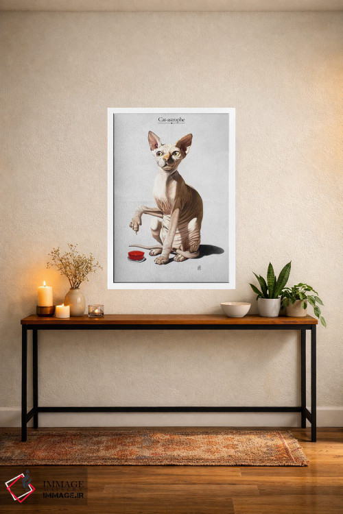 تابلو دکوراتیو فاجعه گربه ای اثر راب اسنو - D3W